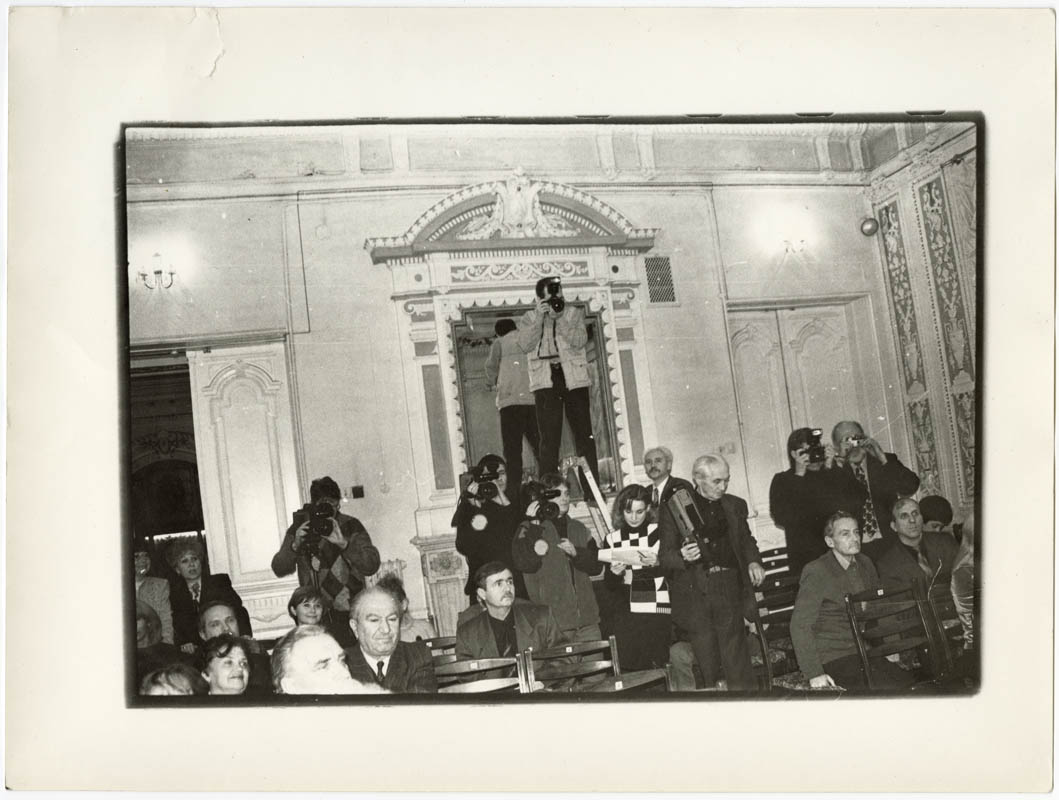 Receiving Municipal award in 2000